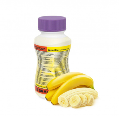 Нутрикомп Дринк Плюс банановый 200 мл. в пластиковой бутылке купить оптом в Мытищах