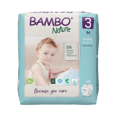 Эко-подгузники Bambo Nature 3 (4-8 кг), 28 шт купить оптом в Мытищах
